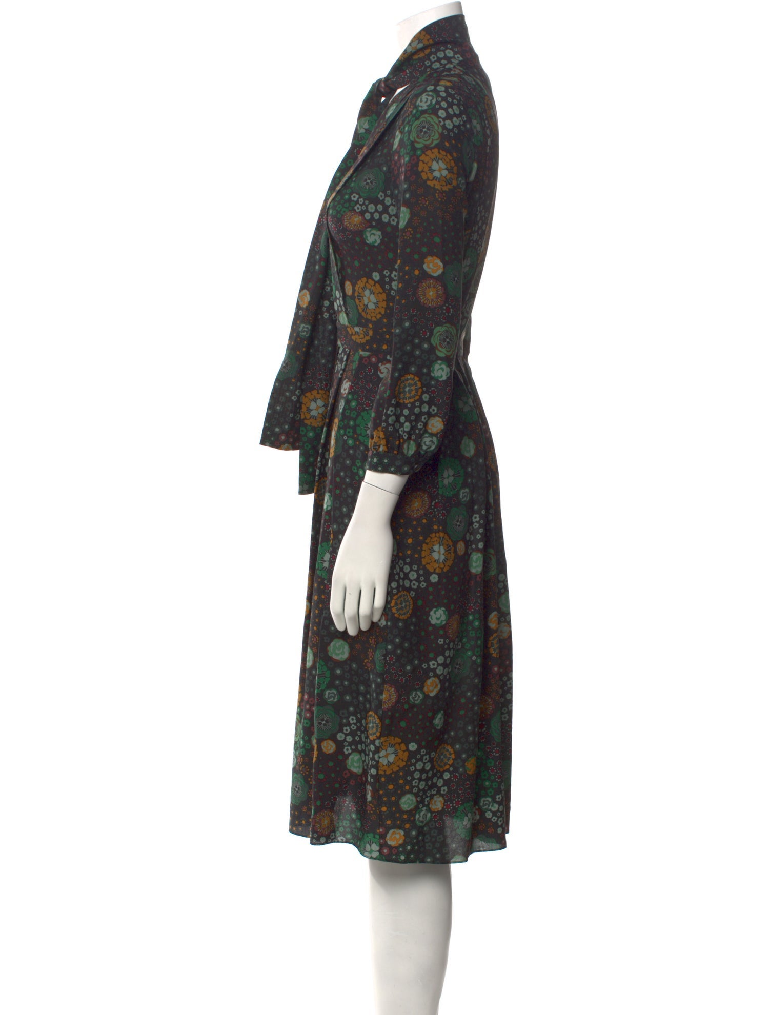 Burberry Silk Midi Length Dress