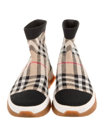 Burberry Kids' Checkprint High Top Shoes