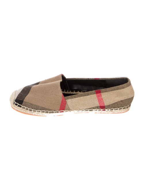 Burberry Canvas Plaid Print Espadrilles