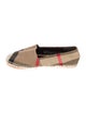 Burberry Canvas Plaid Print Espadrilles