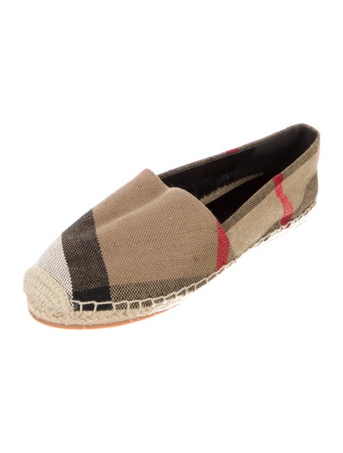Burberry Canvas Plaid Print Espadrilles