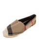 Burberry Canvas Plaid Print Espadrilles