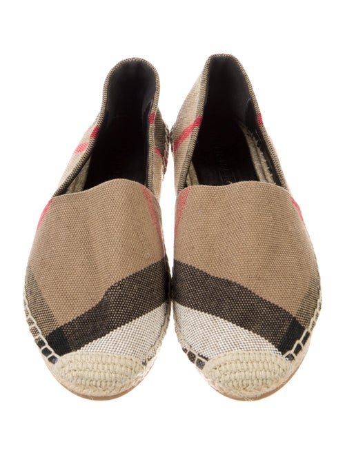 Burberry Canvas Plaid Print Espadrilles