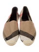 Burberry Canvas Plaid Print Espadrilles