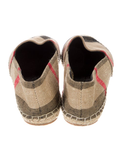 Burberry Canvas Plaid Print Espadrilles