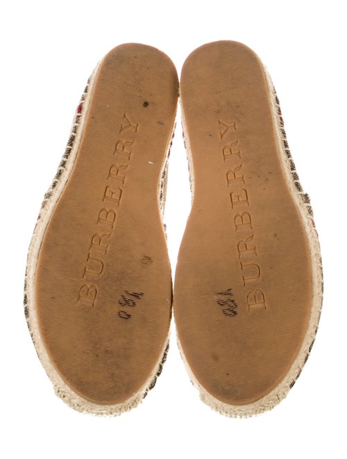 Burberry Canvas Plaid Print Espadrilles