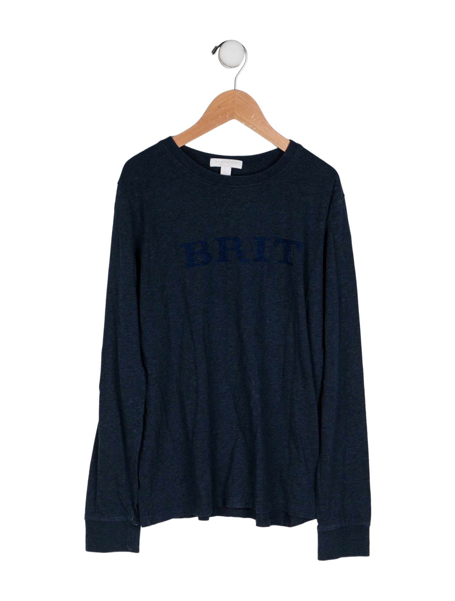 Burberry Embroidered Long Sleeve Top