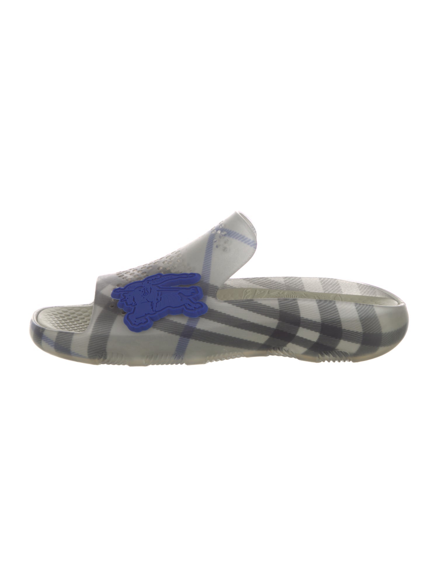 Burberry Rubber Plaid Print Slides w/ Tags