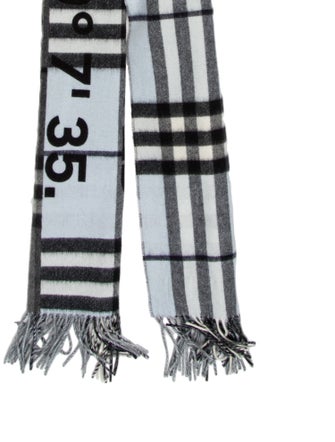 Burberry Cashmere Nova Check Pattern Scarf