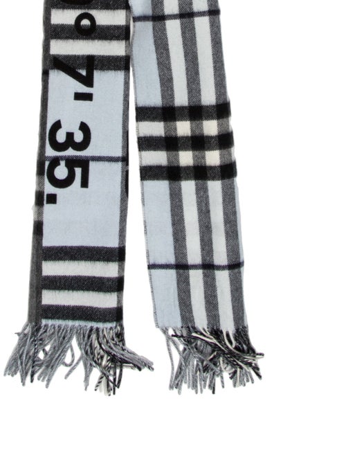 Burberry Cashmere Nova Check Pattern Scarf