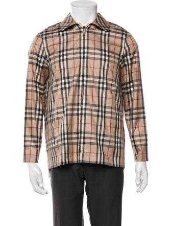 Burberry Plaid Print Blazer