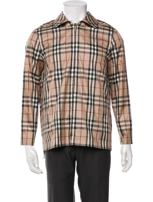 Burberry Plaid Print Blazer