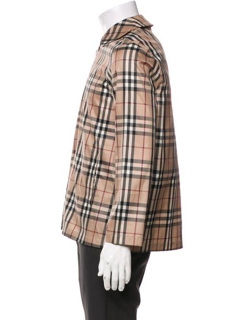 Burberry Plaid Print Blazer