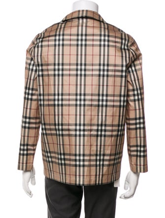Burberry Plaid Print Blazer