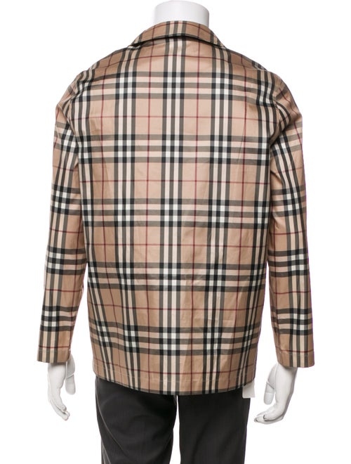 Burberry Plaid Print Blazer