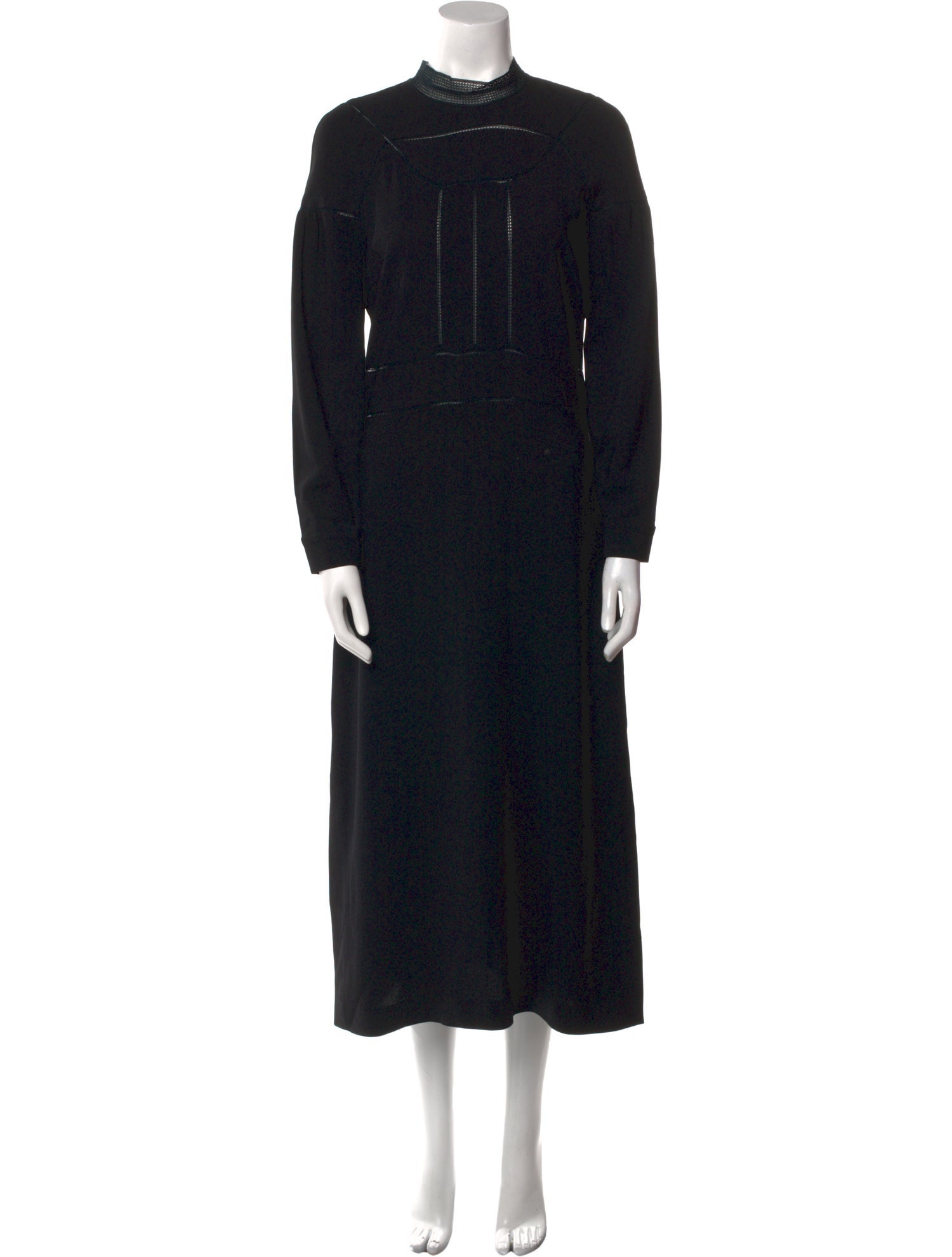 Burberry Mock Neck Long Dress