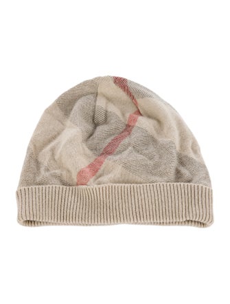 Burberry Toddler Boys' Check Print Cashmere Beanie