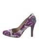 Burberry Canvas Floral Print Pumps