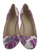 Burberry Canvas Floral Print Pumps