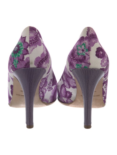 Burberry Canvas Floral Print Pumps
