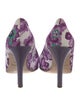 Burberry Canvas Floral Print Pumps