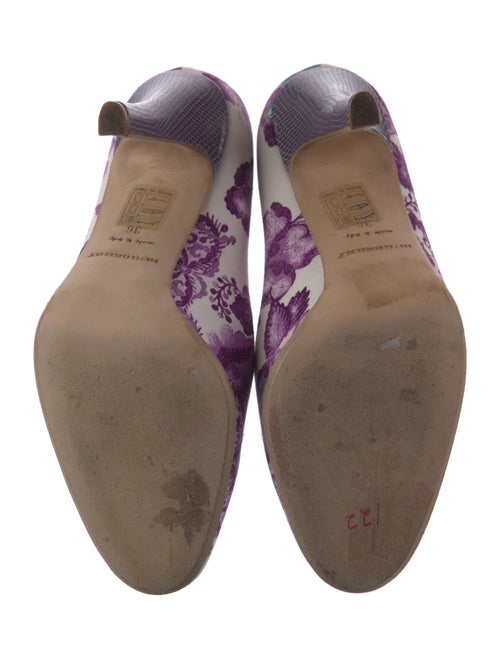 Burberry Canvas Floral Print Pumps