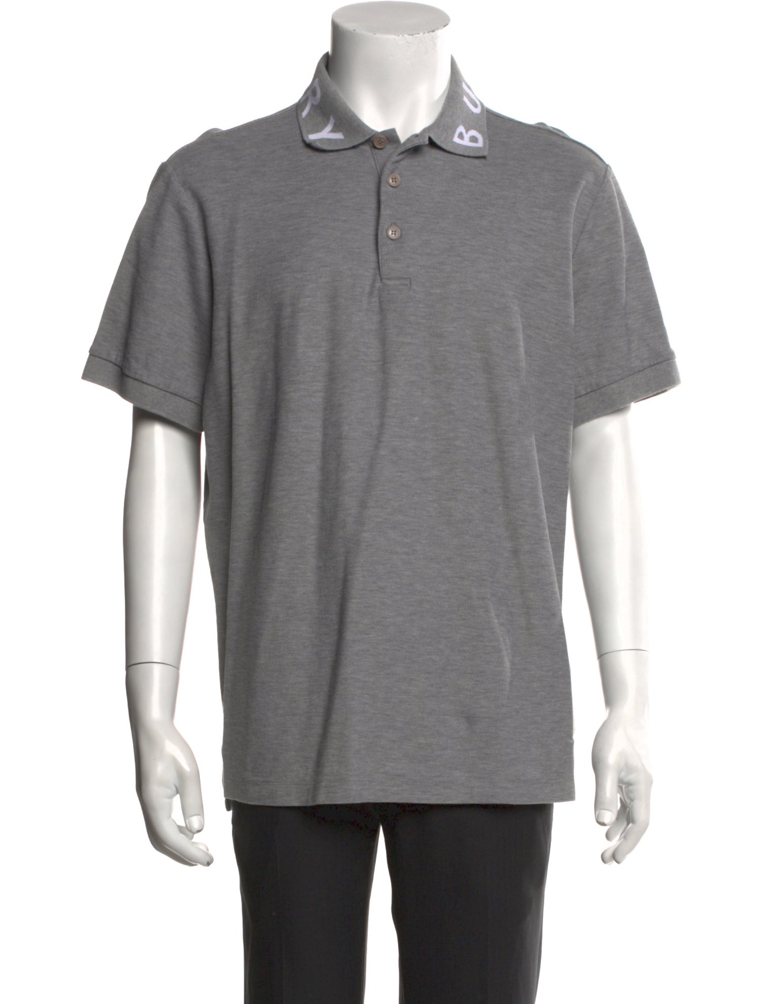 Burberry Graphic Print Collar Polo Shirt