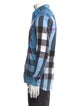 Burberry Plaid Print Long Sleeve Shirt