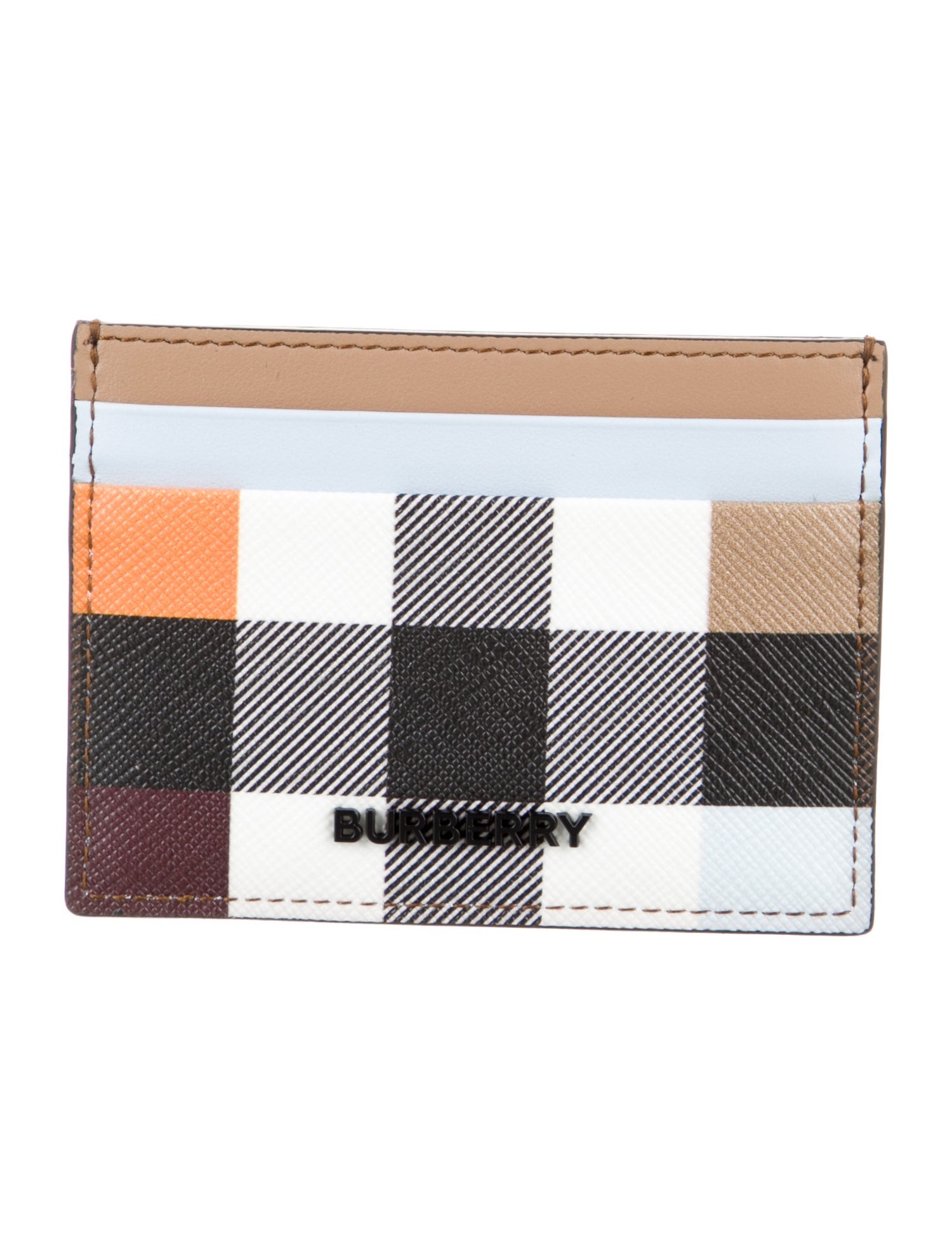 Burberry Plaid Print Card Holder
