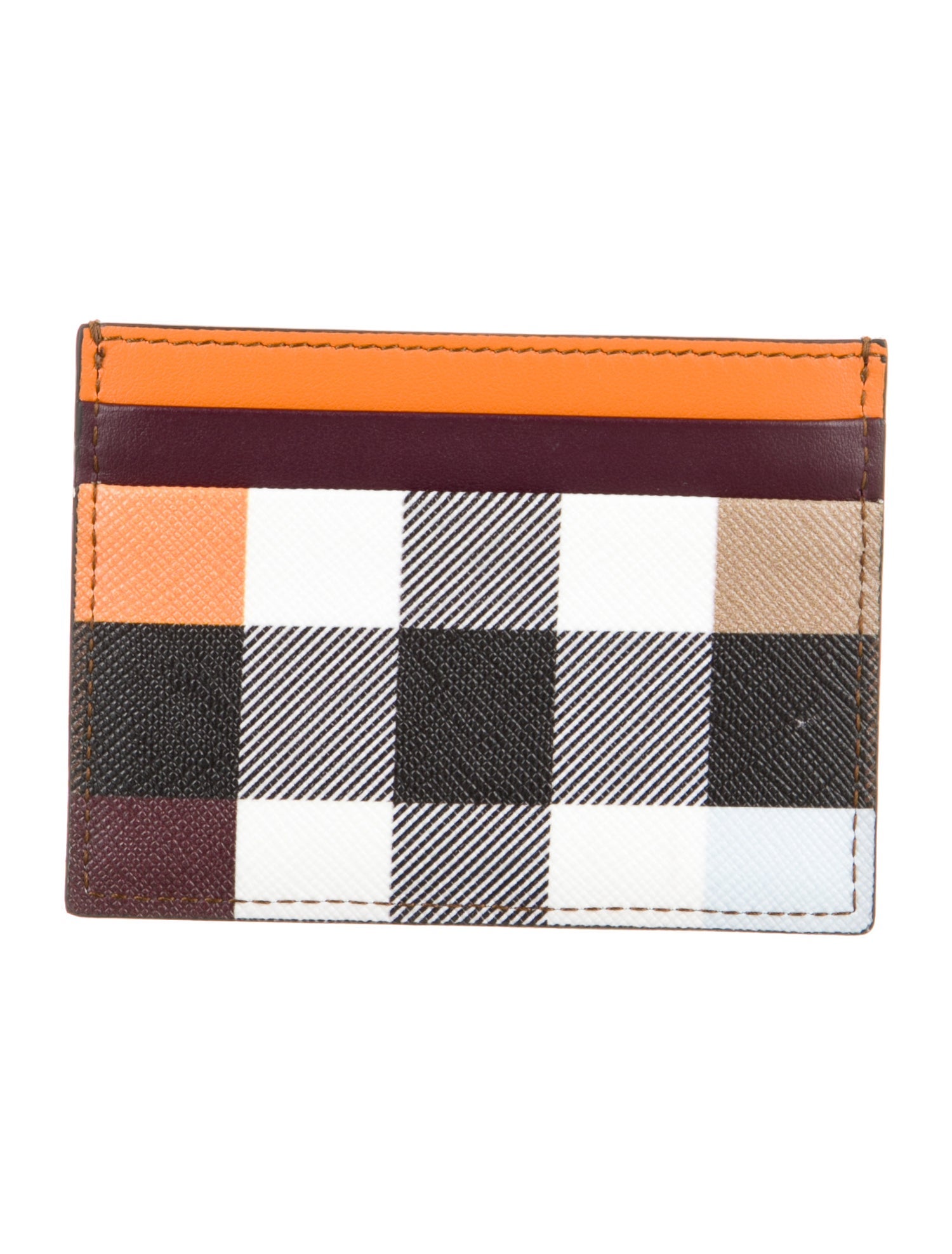 Burberry Plaid Print Card Holder