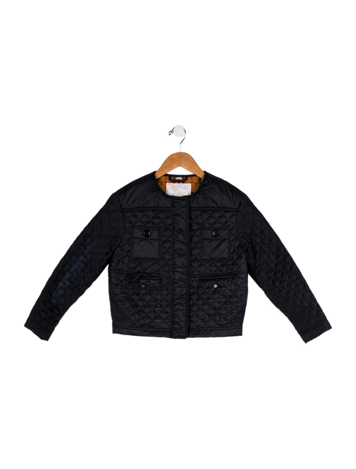 Burberry Girls' Solid Quilted Jacket