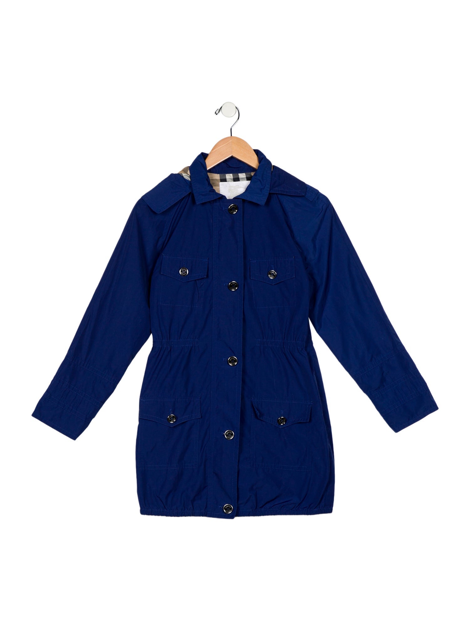 Burberry Kids Girls' Solid Hooded Jacket