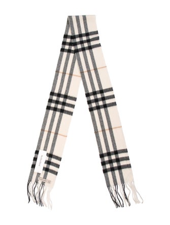 Burberry Cashmere Plaid Print Scarf