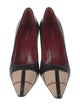 Burberry Leather Tweed Pattern Pumps