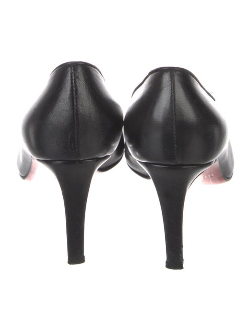 Burberry Leather Tweed Pattern Pumps