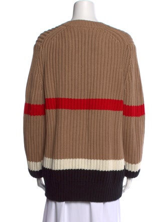Burberry Striped V-Neck Sweater