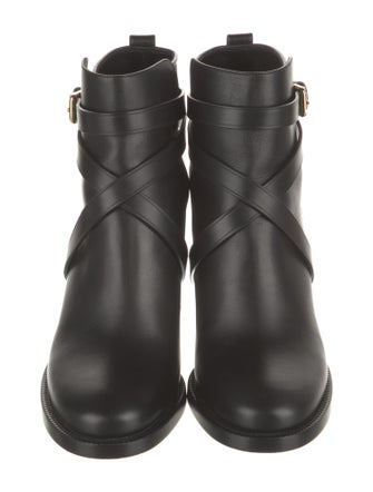 Burberry Leather Printed Boots