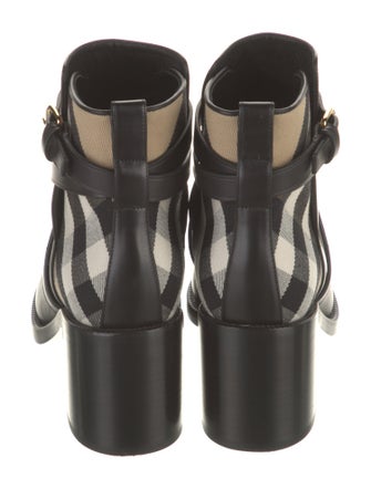 Burberry Leather Printed Boots