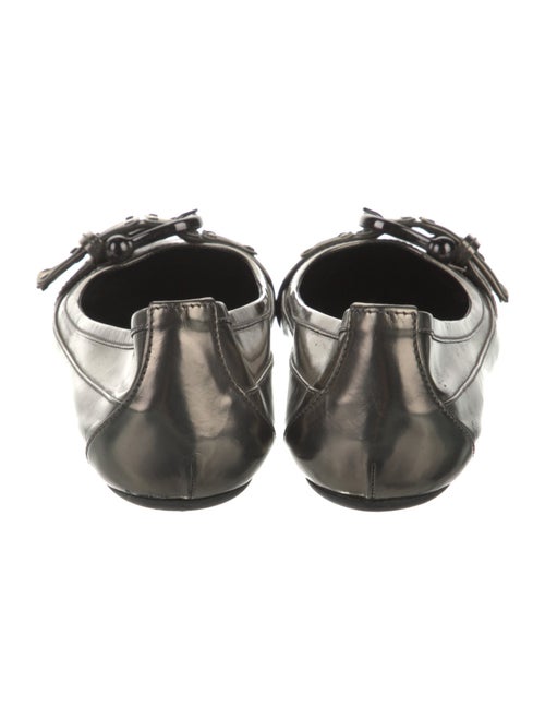 Burberry Nova Check Pattern Patent Leather Ballet Flats