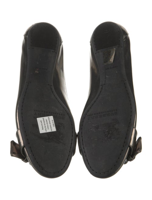 Burberry Nova Check Pattern Patent Leather Ballet Flats