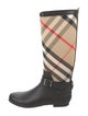 Burberry Rubber Plaid Print Rain Boots