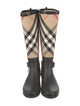 Burberry Rubber Plaid Print Rain Boots