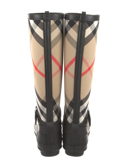 Burberry Rubber Plaid Print Rain Boots