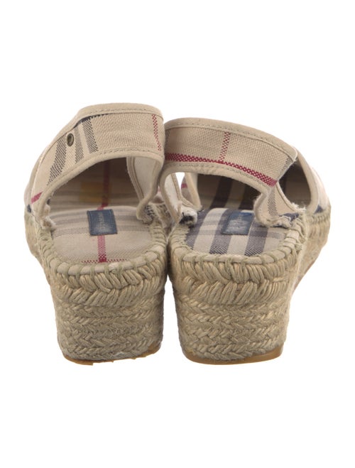 Burberry Canvas Plaid Print Slingback Pumps