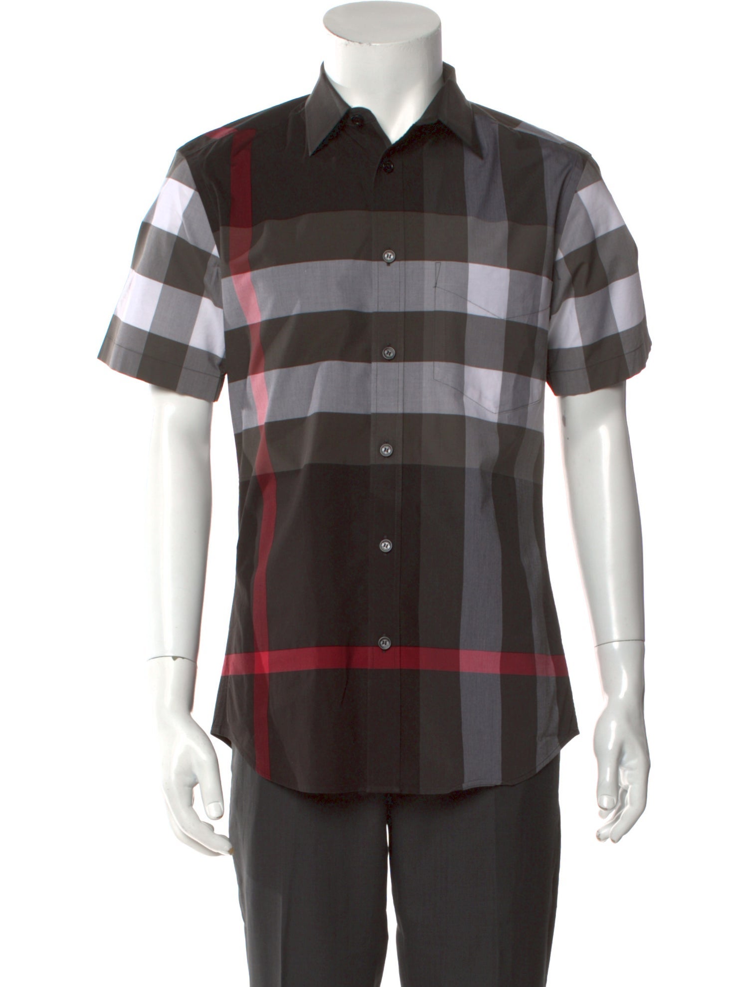 Burberry Exploded Check Pattern Short Sleeve Shirt