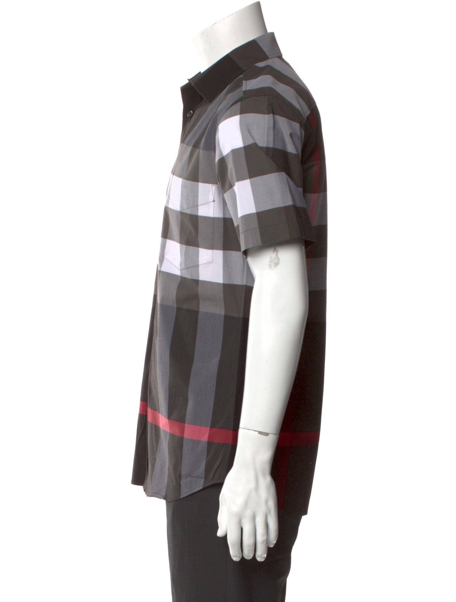 Burberry Exploded Check Pattern Short Sleeve Shirt