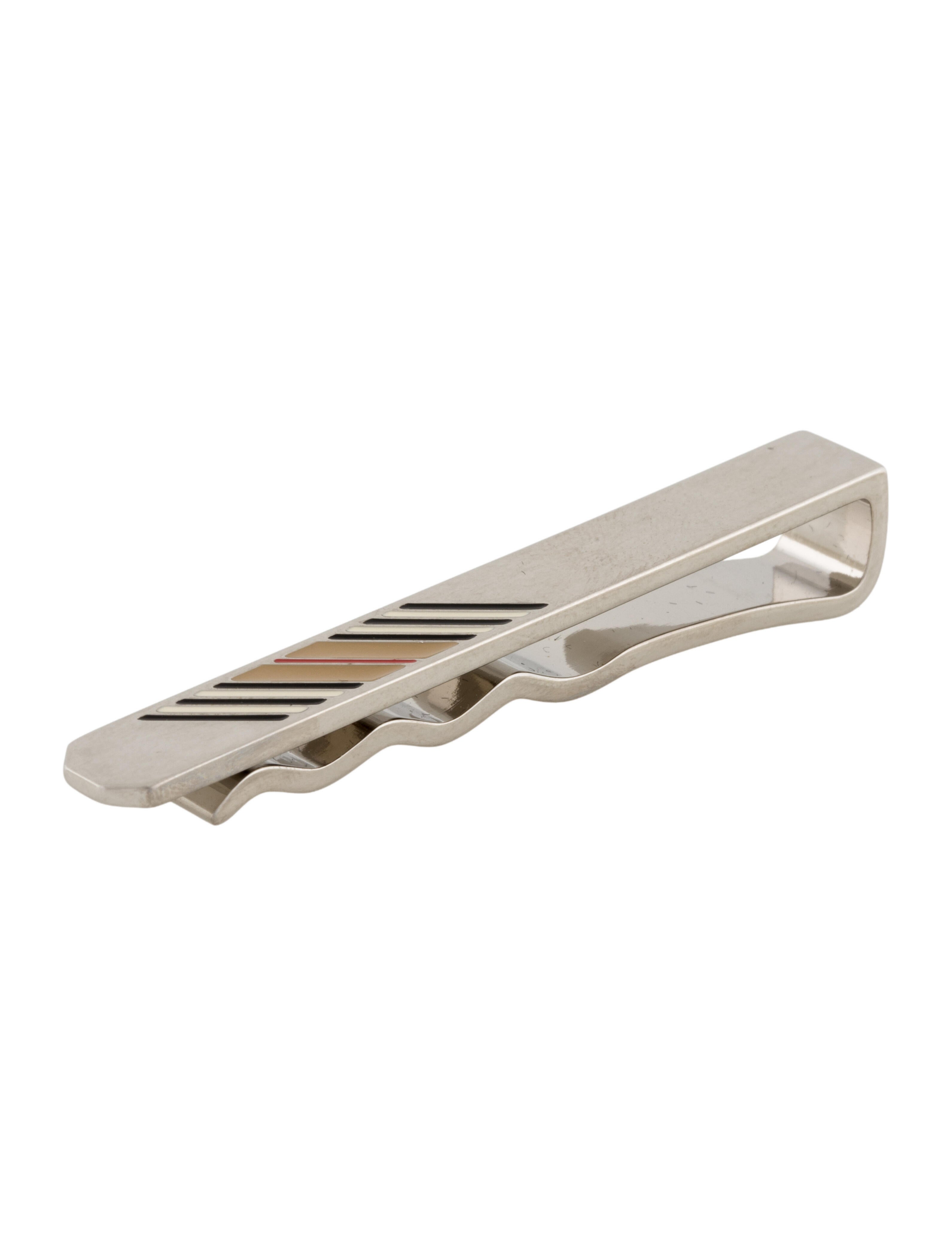 Burberry Metallic Metal Tie Clip