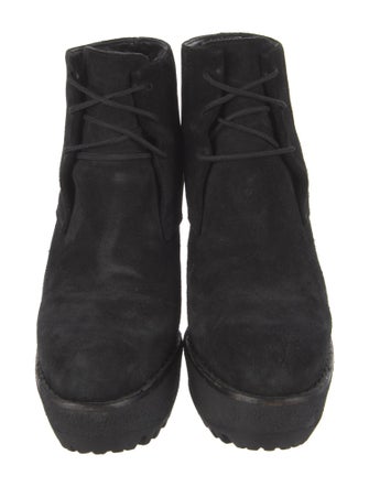 Burberry Suede Leather Trim Embellishment Pumps