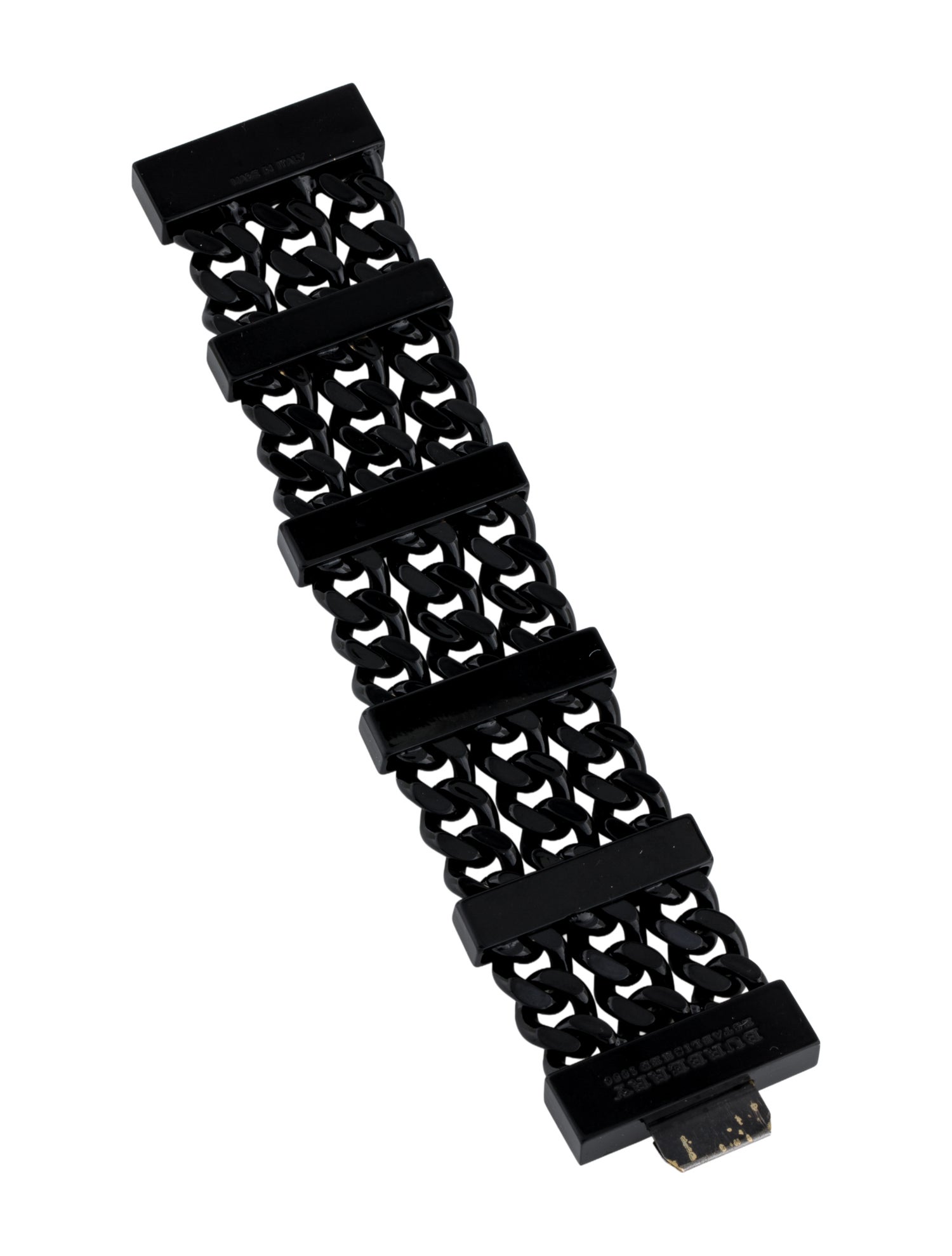 Burberry Wide Curb Chain Link Bracelet - Gunmetal Link