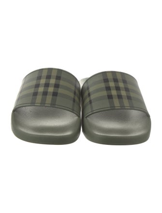 Burberry Nova Check Pattern Rubber Slides